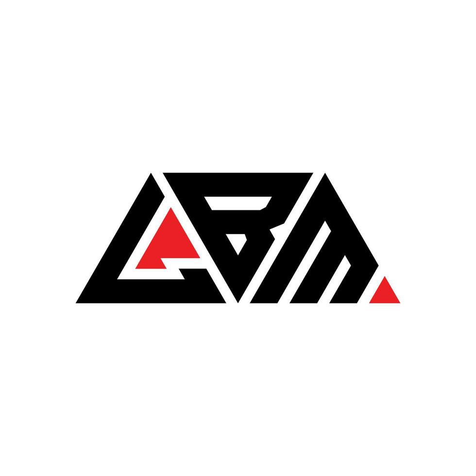 lbm driehoek brief logo ontwerp met driehoekige vorm. lbm driehoek logo ontwerp monogram. lbm driehoek vector logo sjabloon met rode kleur. lbm driehoekig logo eenvoudig, elegant en luxueus logo. lbm