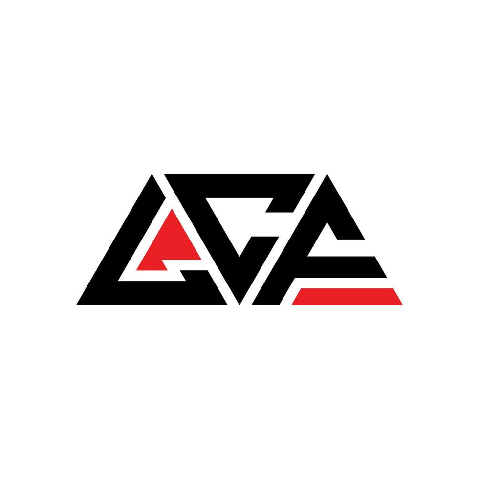 lcf driehoek brief logo ontwerp met driehoekige vorm. lcf driehoek logo ontwerp monogram. lcf driehoek vector logo sjabloon met rode kleur. lcf driehoekig logo eenvoudig, elegant en luxueus logo. lcf