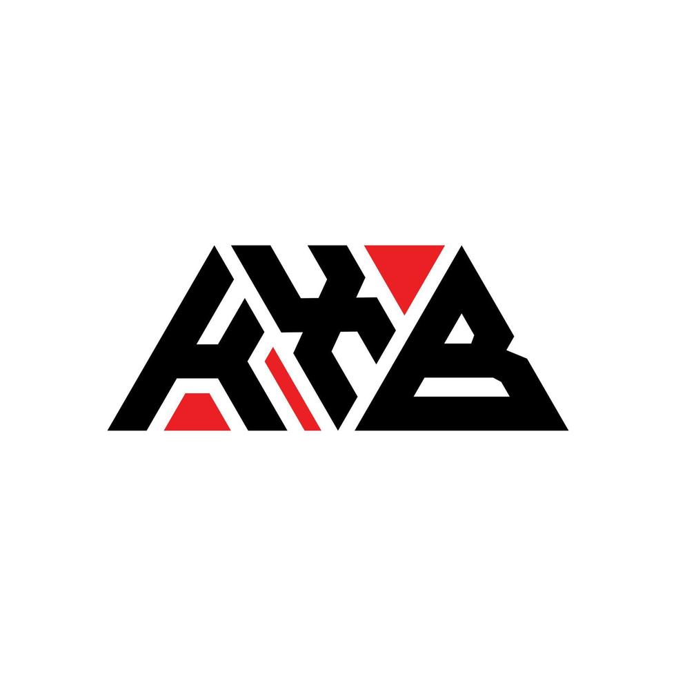 kxb driehoek brief logo ontwerp met driehoekige vorm. kxb driehoek logo ontwerp monogram. kxb driehoek vector logo sjabloon met rode kleur. kxb driehoekig logo eenvoudig, elegant en luxueus logo. kxb