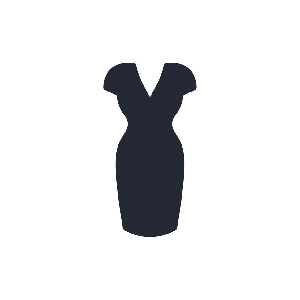 vector teken van het jurk-symbool is geïsoleerd op een witte achtergrond. jurk pictogram kleur bewerkbaar.