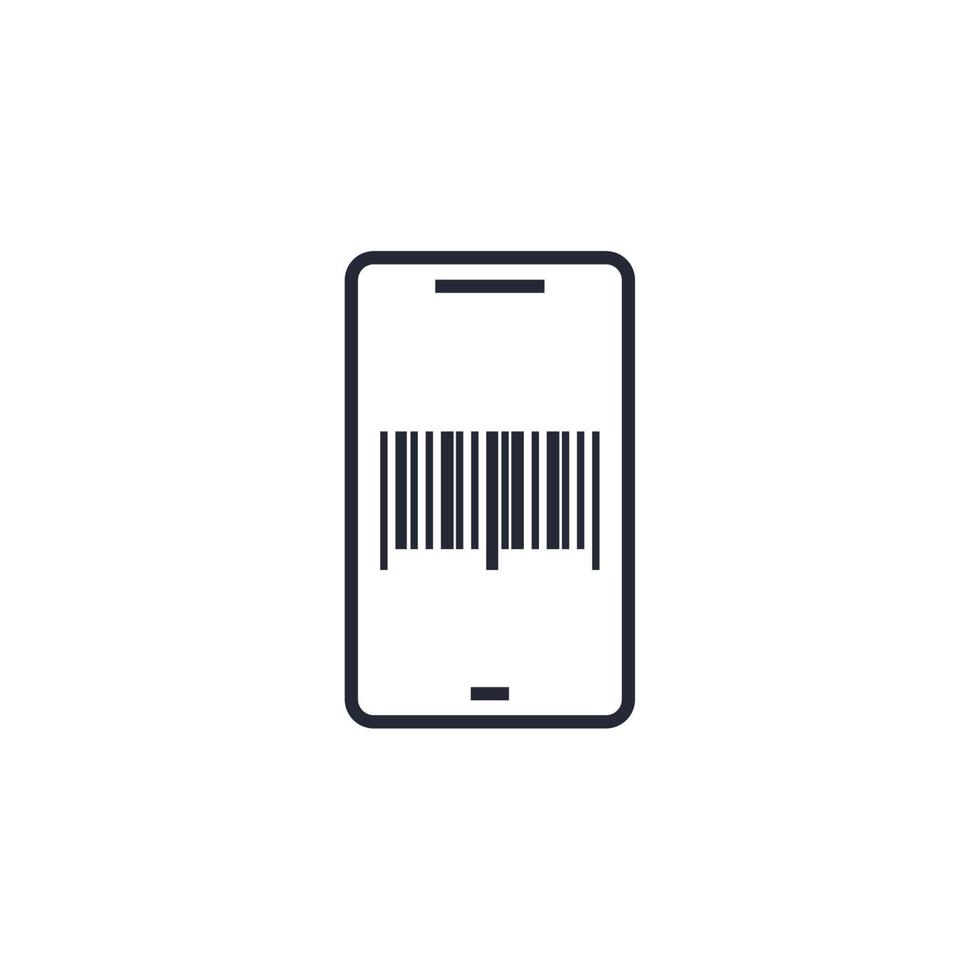 vector teken van het streepjescode-symbool is geïsoleerd op een witte achtergrond. barcode pictogram kleur bewerkbaar.