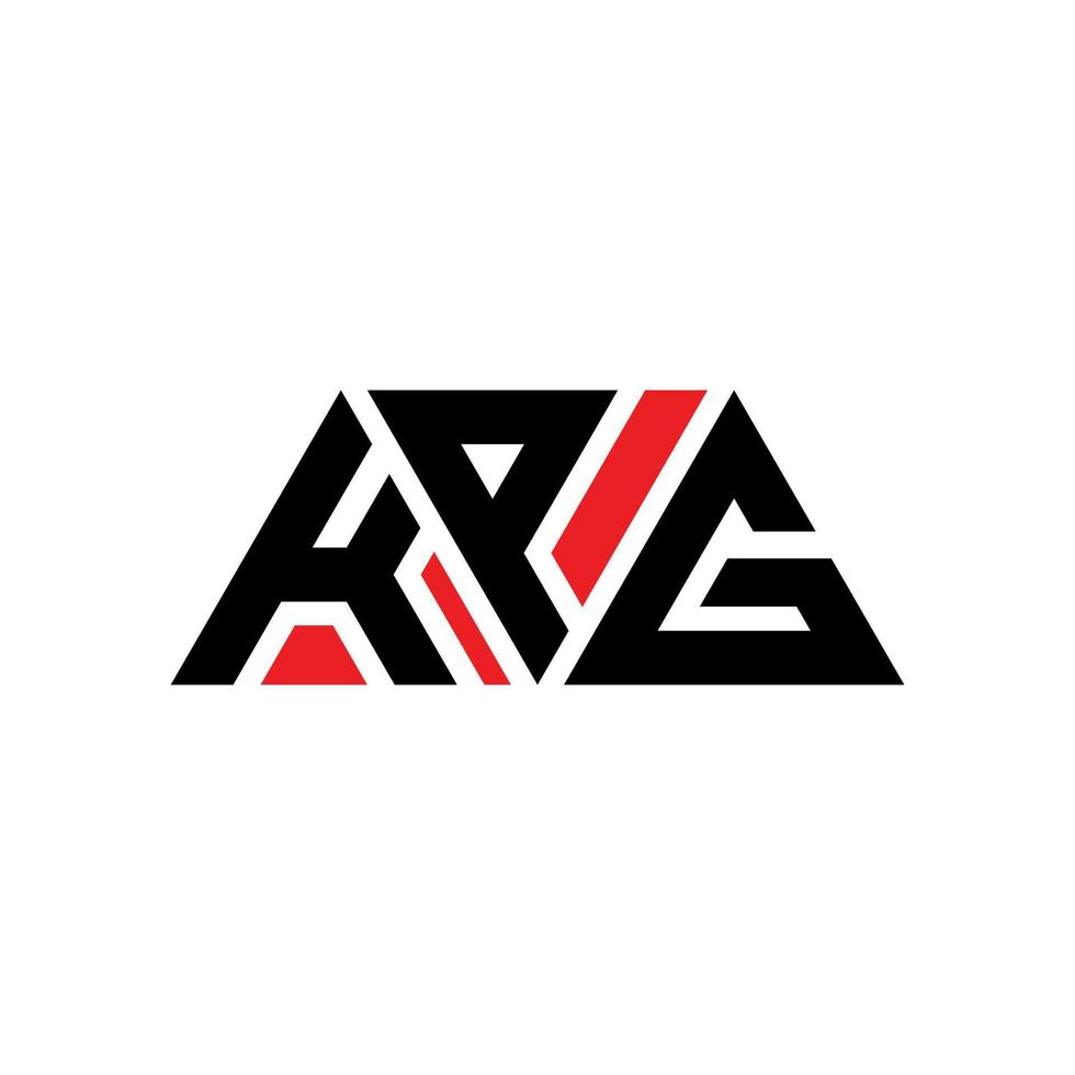 kpg driehoek brief logo ontwerp met driehoekige vorm. kpg driehoek logo ontwerp monogram. kpg driehoek vector logo sjabloon met rode kleur. kpg driehoekig logo eenvoudig, elegant en luxueus logo. kpg