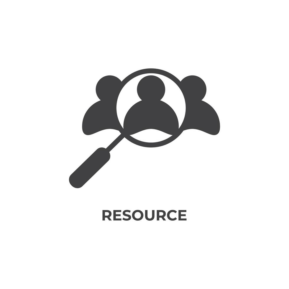 vector teken van resource symbool is geïsoleerd op een witte achtergrond. pictogram kleur bewerkbaar.