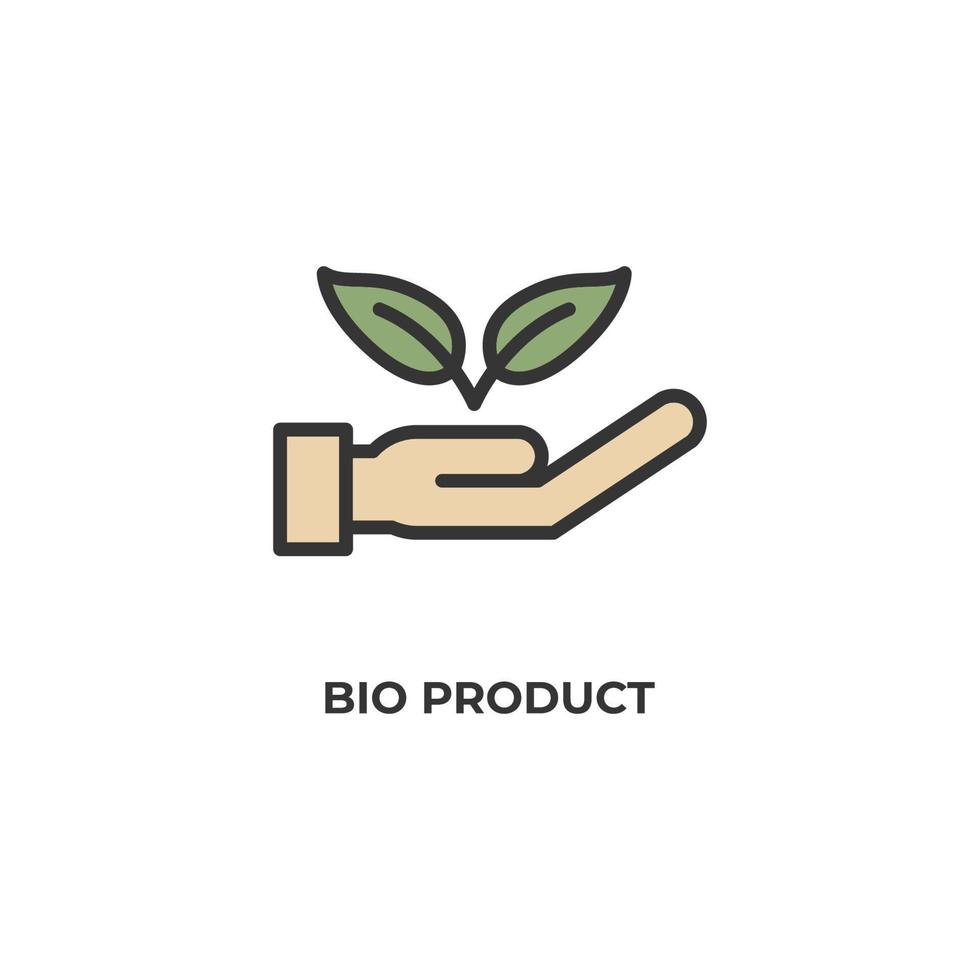 bio product vector icoon. kleurrijke platte ontwerp vectorillustratie. vectorafbeeldingen