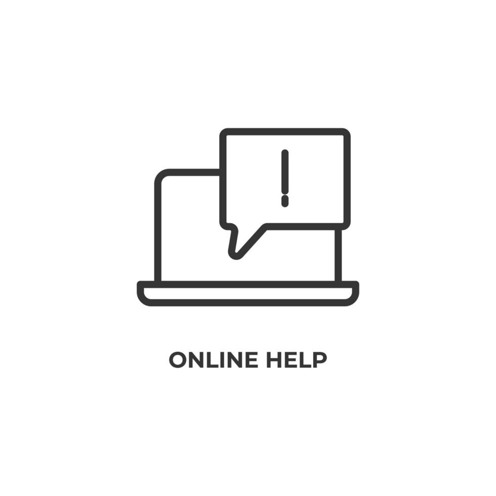 vector teken van online help symbool is geïsoleerd op een witte achtergrond. pictogram kleur bewerkbaar.