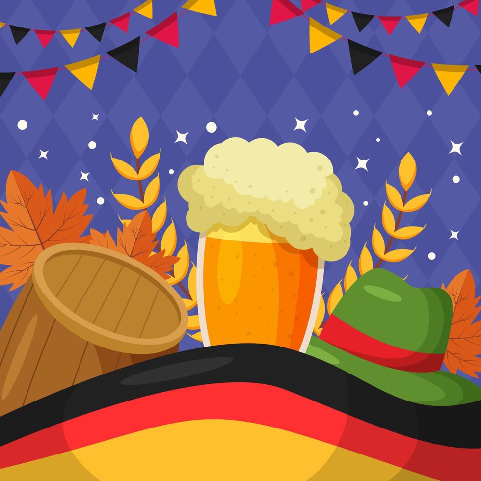 oktoberfest viering achtergrond vector