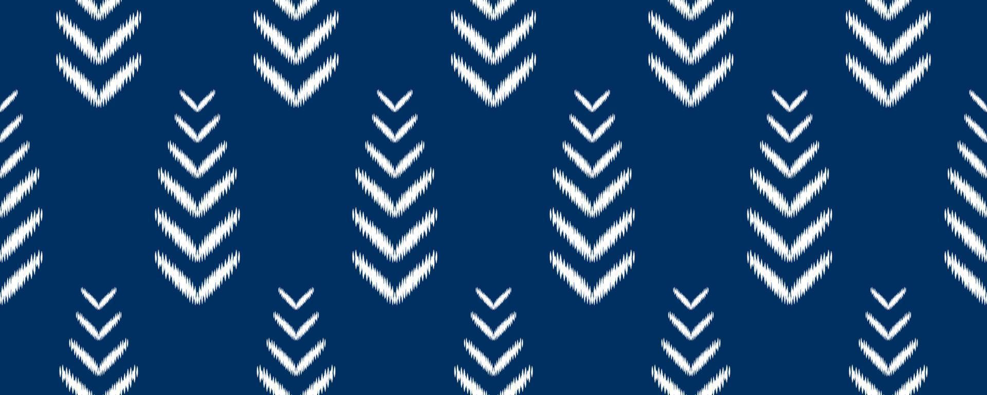 witte en blauwe ikat etnische ontwerp achtergrond. naadloze ikat bloemmotief in tribal, folk borduurwerk abstracte kunst. art ornament print.design voor tapijt, behang, kleding, inwikkeling, stoffenmode vector