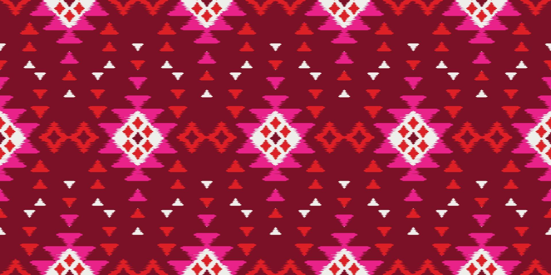 etnische abstracte rood roze. naadloze geometrische patroon in tribal, folk borduurwerk, Azteekse geometrische kunst ornament print. ontwerp voor tapijt, behang, kleding, verpakking, stof, hoes. vector