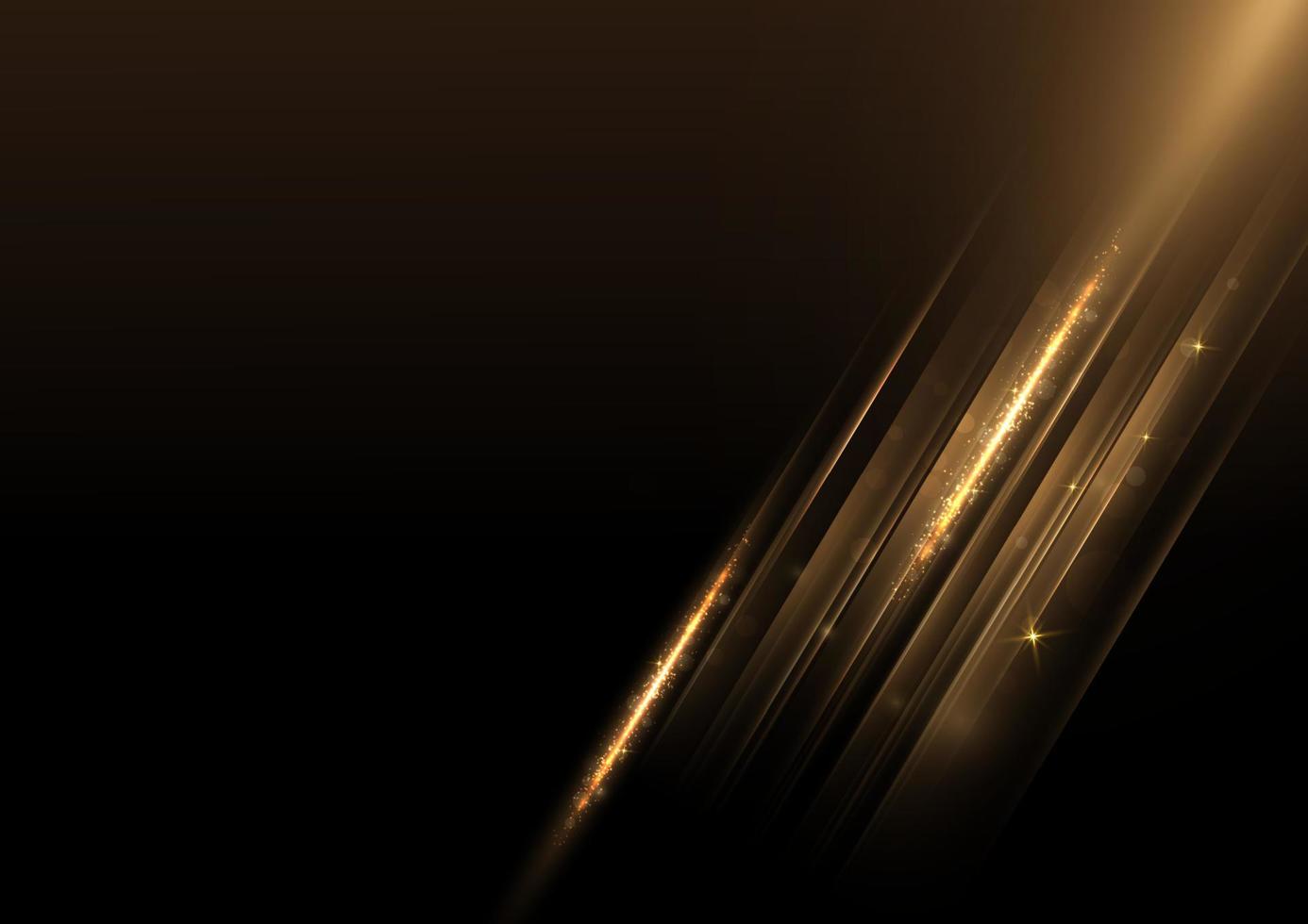 abstracte luxe gouden glitter effect gloeien op zwarte achtergrond met lichteffect schittering. sjabloon premium prijsuitreiking ontwerp. vector illustratie