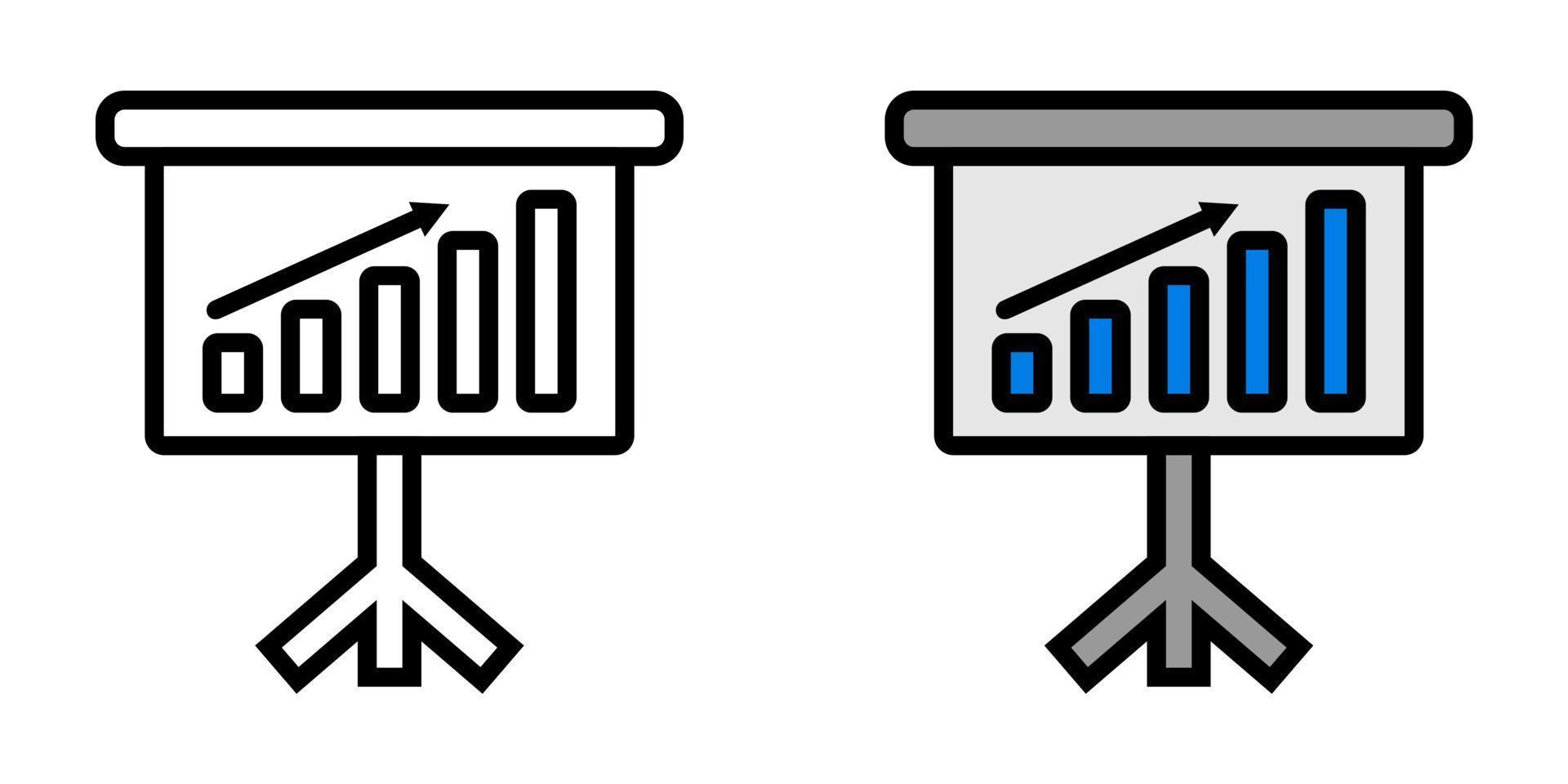 illustratie vectorafbeelding van bord, diagram, presentatie icon vector