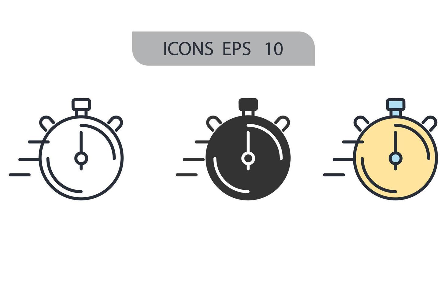 tijdregistratie pictogrammen symbool vectorelementen voor infographic web vector