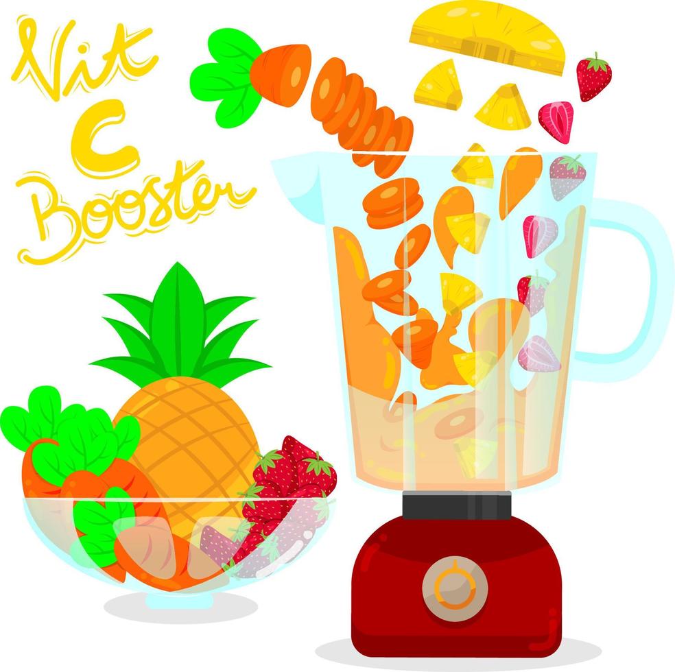 vitamine c boost je gezondheid vector