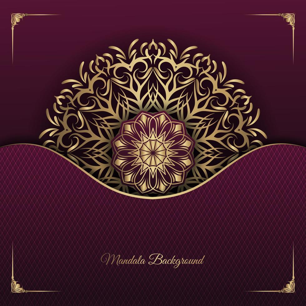 gouden mandala vintage ornament achtergrond luxe vector