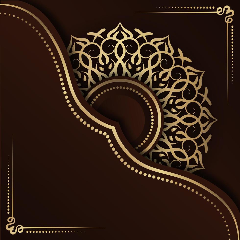 gouden mandala vintage ornament achtergrond luxe vector