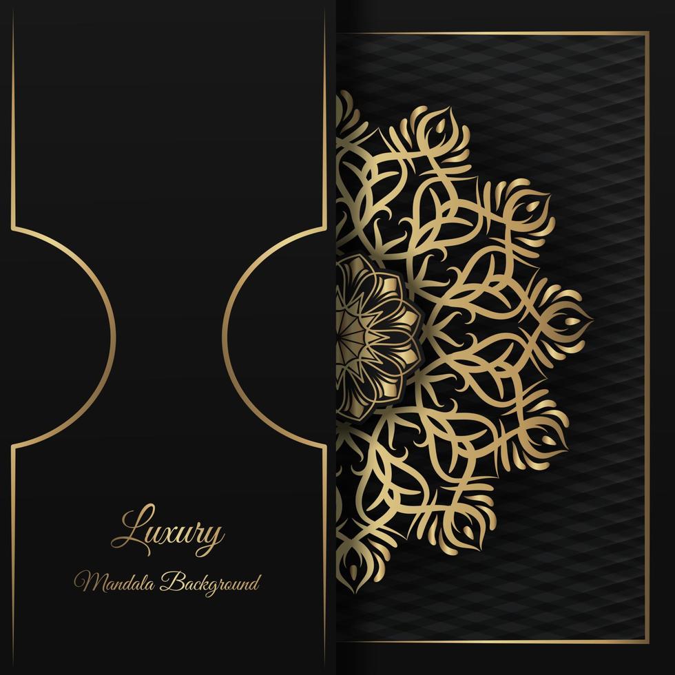 gouden mandala vintage ornament achtergrond luxe vector