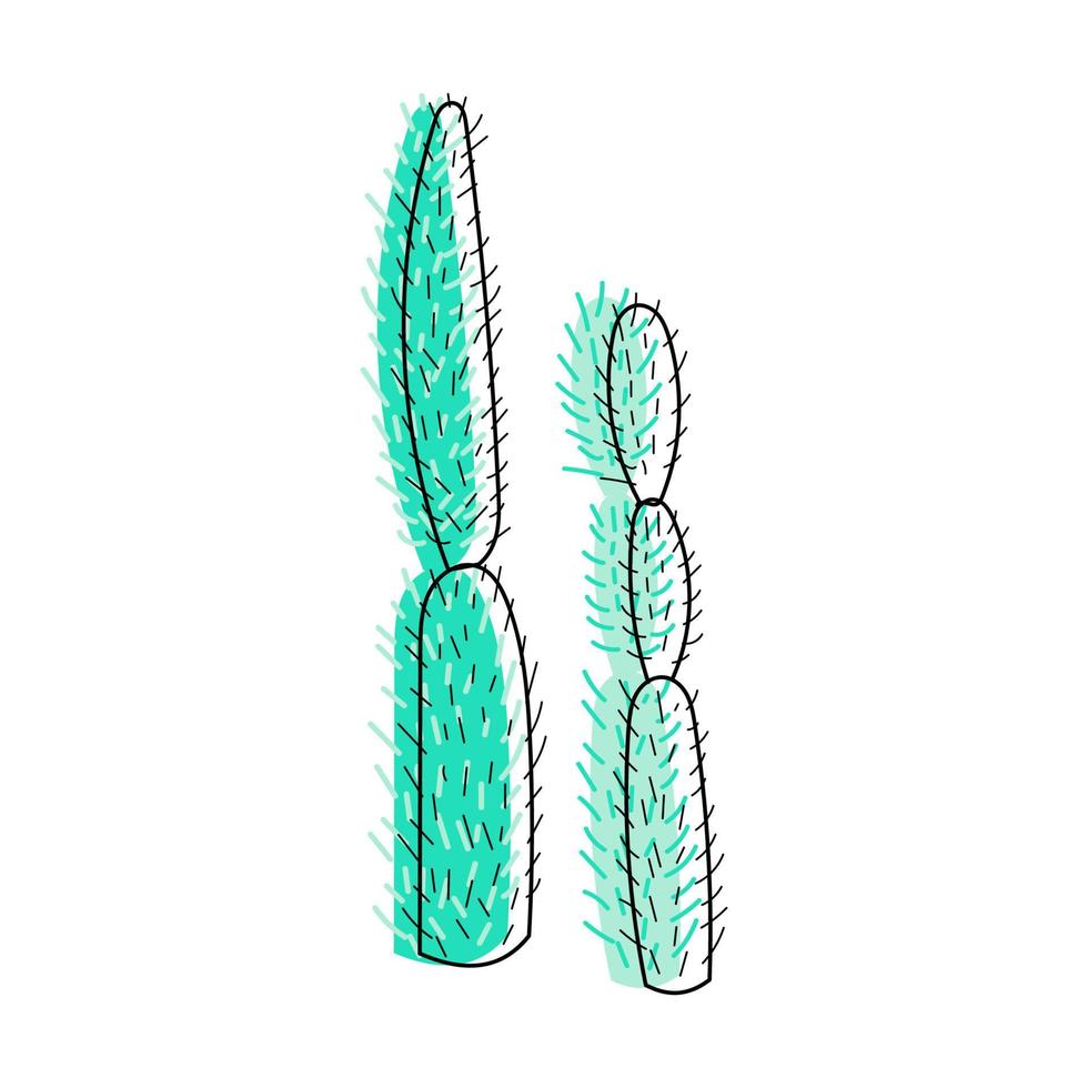 grote cactussen. vectorillustratie. mexicaanse cactus woestijnplant vector