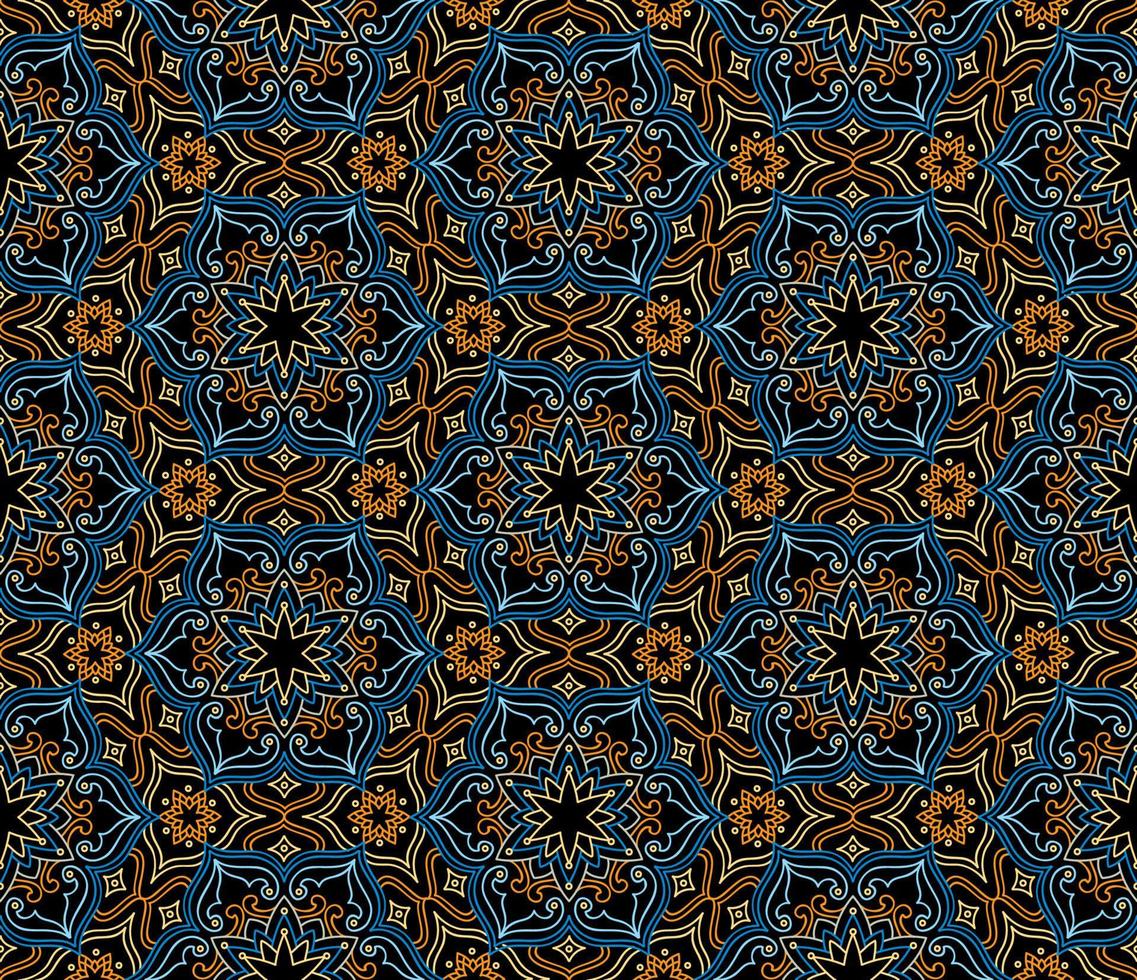 abstract naadloos patroon. Arabisch lijnornament met geometrische vormen. vector