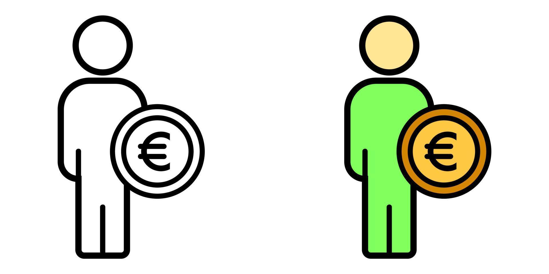 illustratie vectorafbeelding van account, zakenman, persoon icon vector