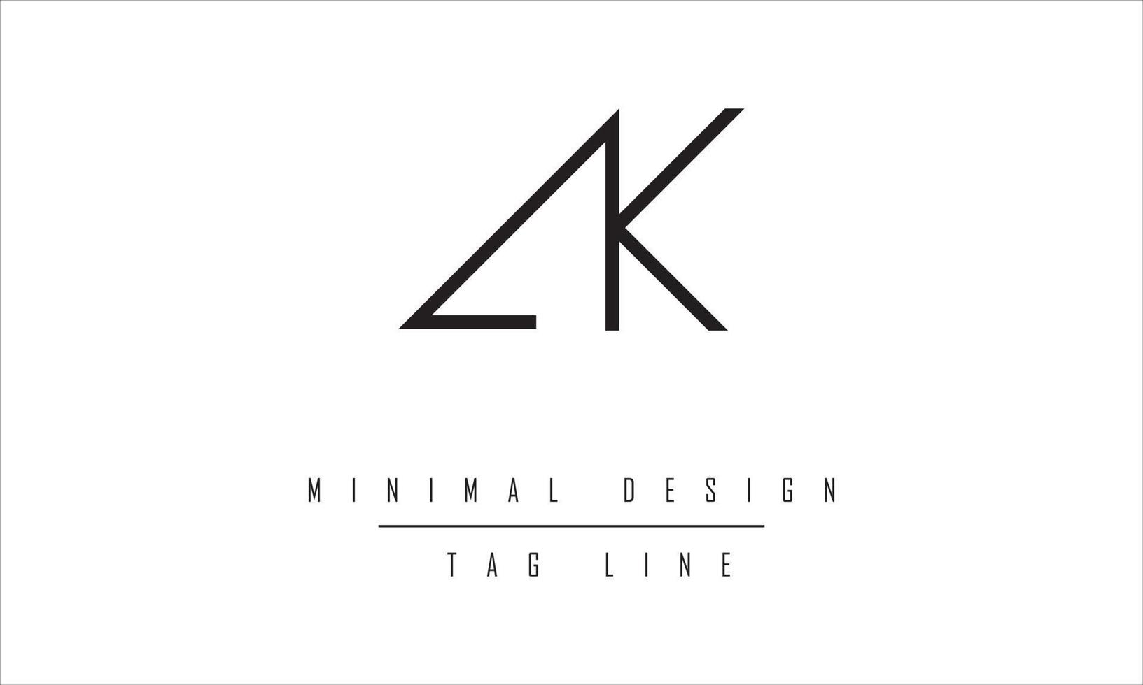 ak of ka logo ontwerp vector kunst illustratie