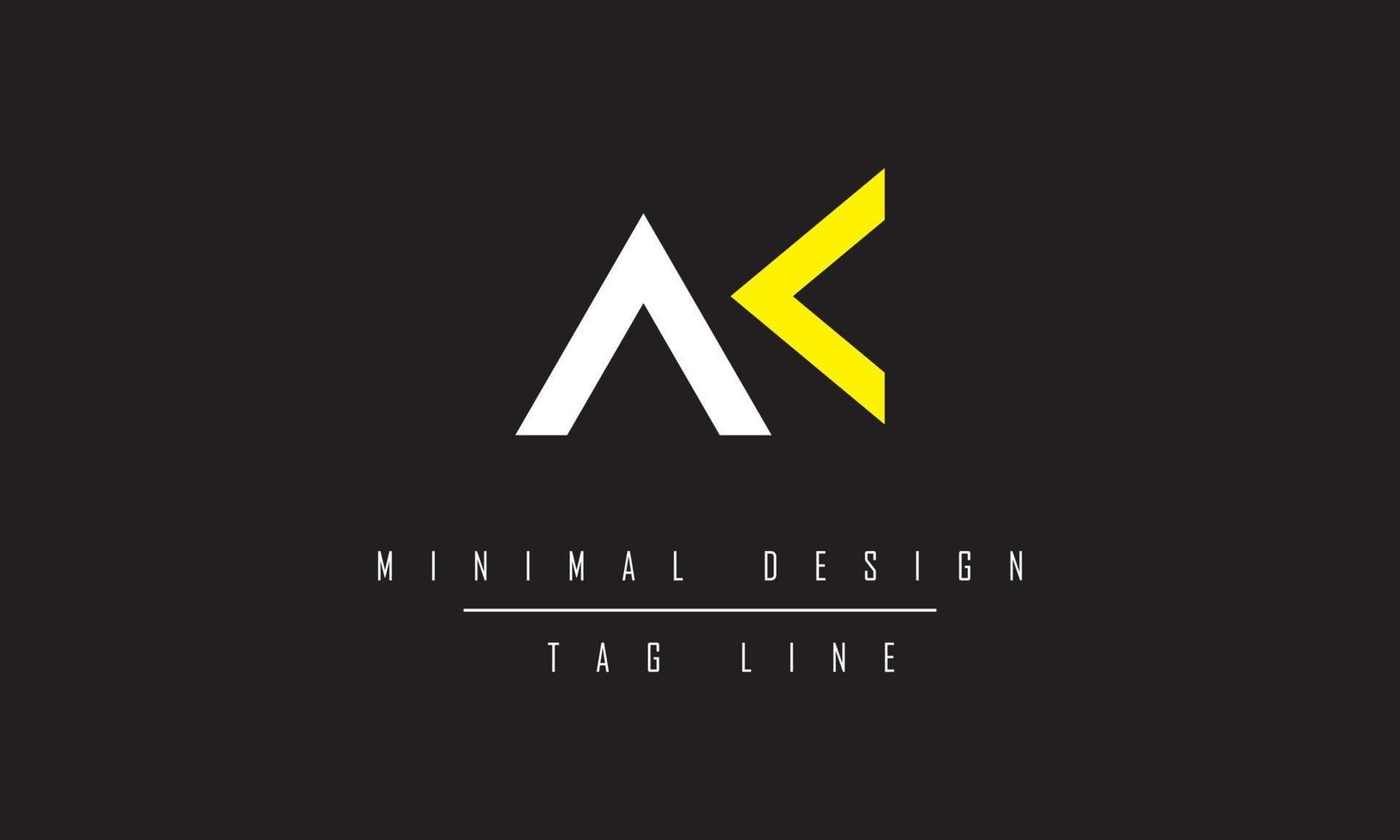 ak of ka logo ontwerp vector kunst illustratie