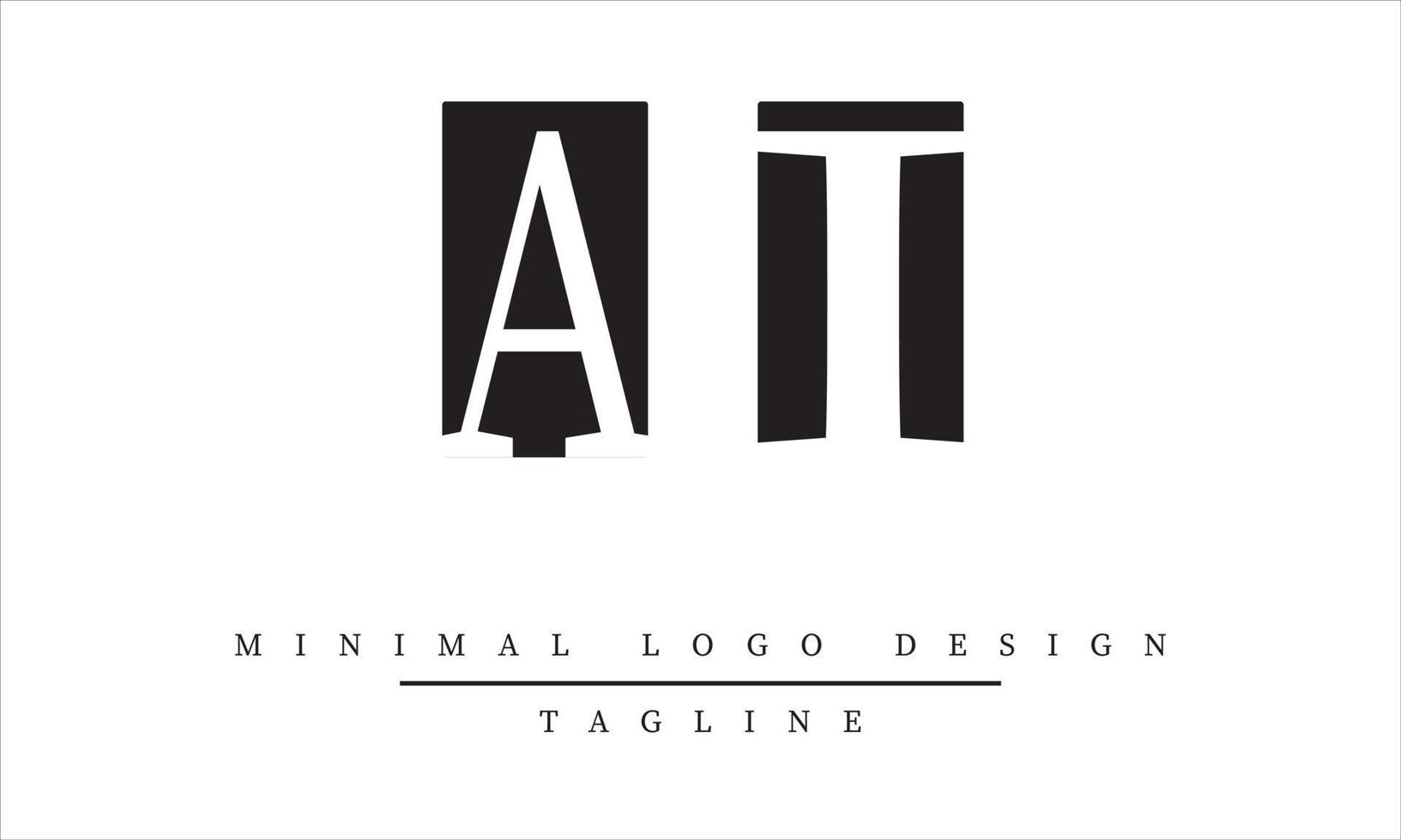 ia of ai minimale logo-ontwerpvector vector