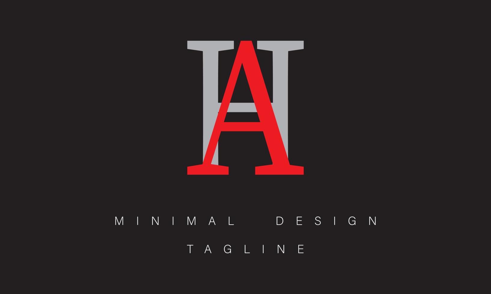 ah of ha minimaal logo-ontwerp vector