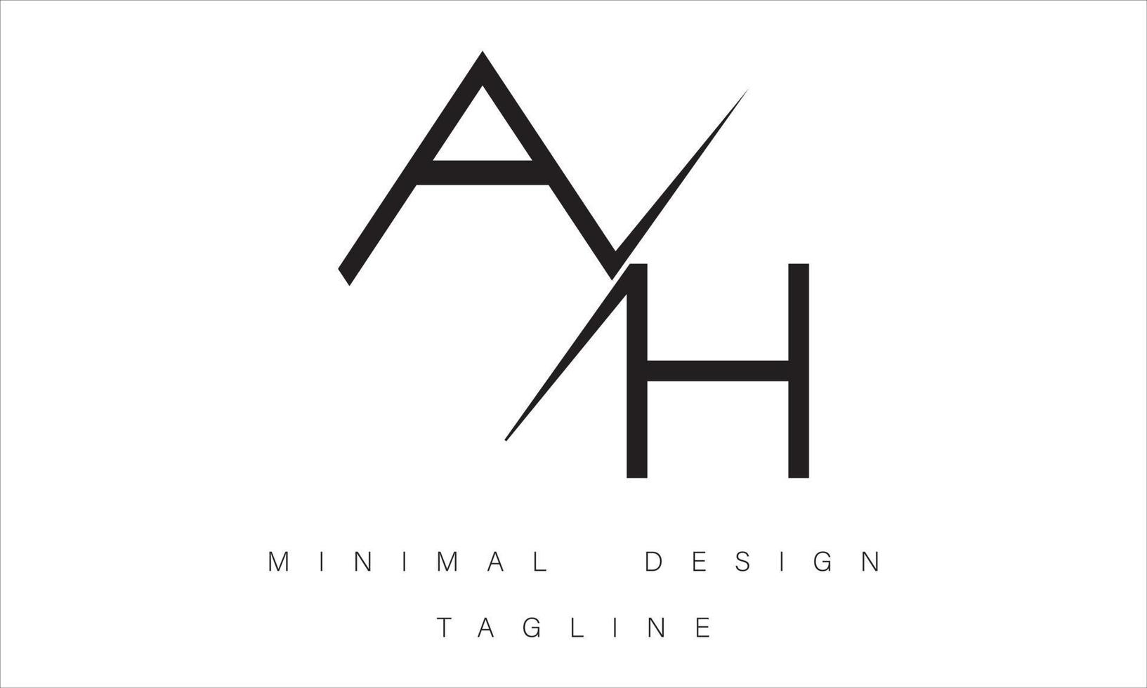 ah of ha minimaal logo-ontwerp vector