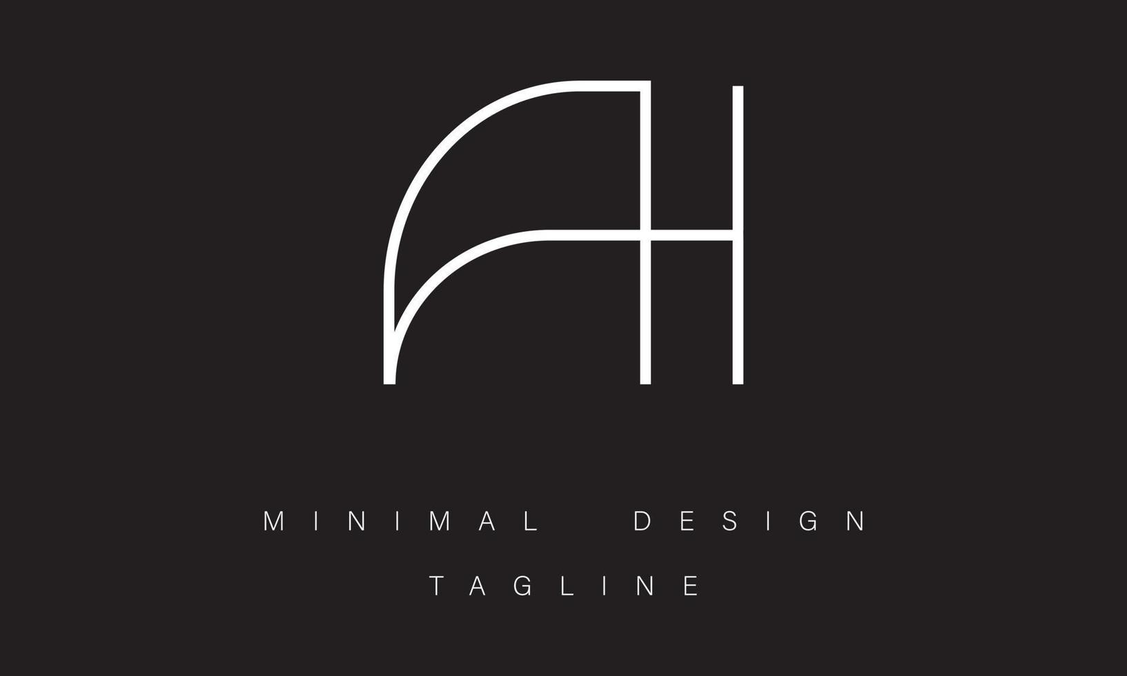 ah of ha minimaal logo-ontwerp vector