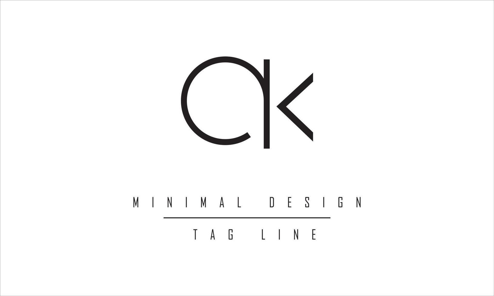 ak of ka logo ontwerp vector kunst illustratie