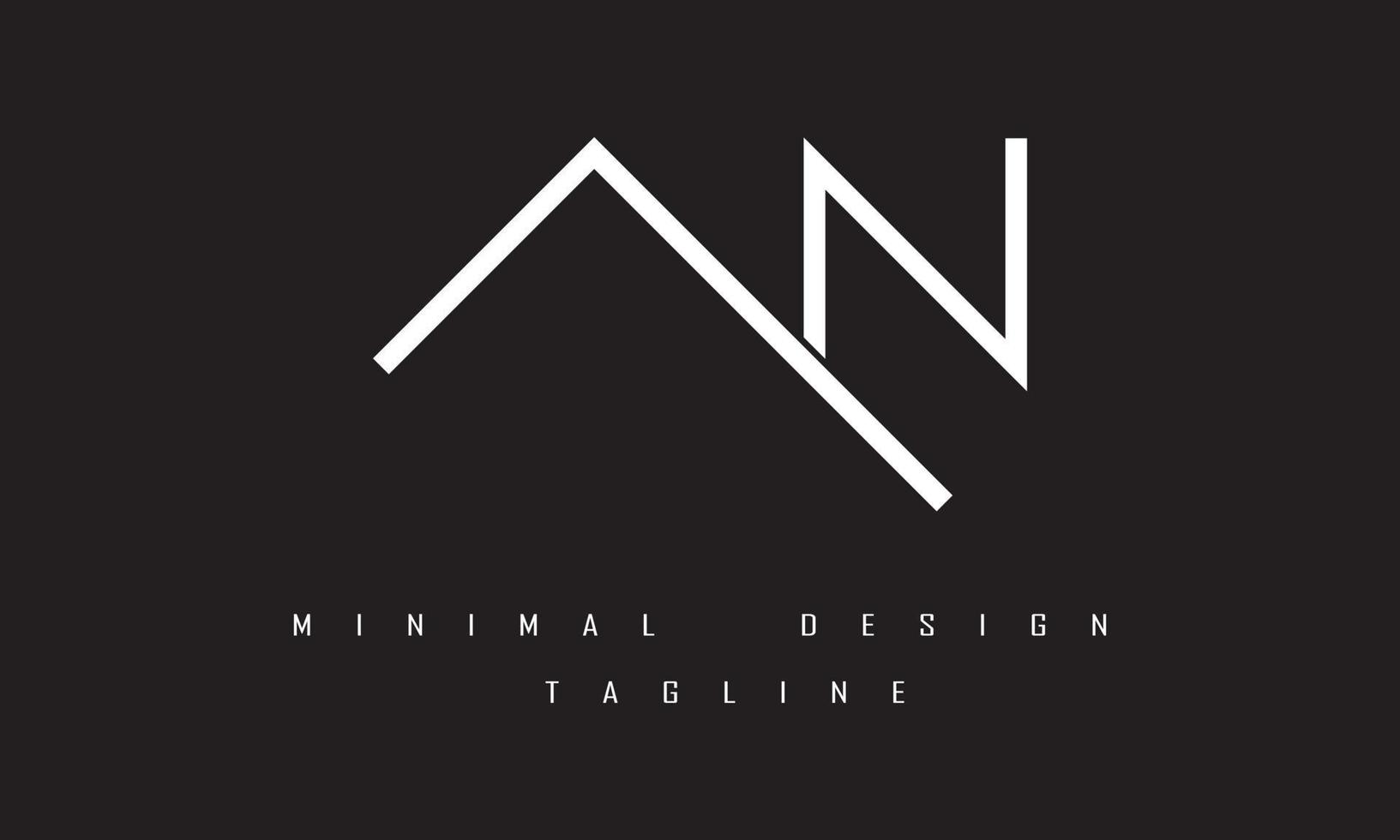 een of na minimale logo-ontwerpillustratie vector