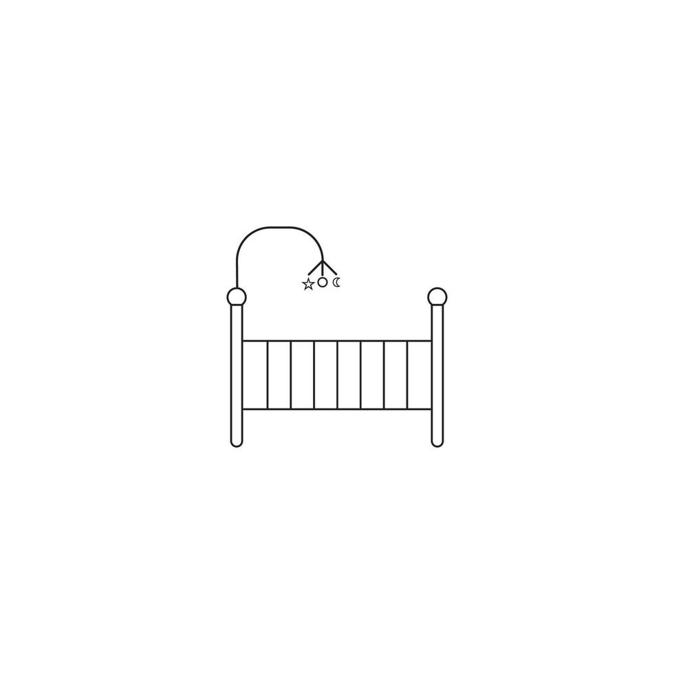 pictogram babywieg vector