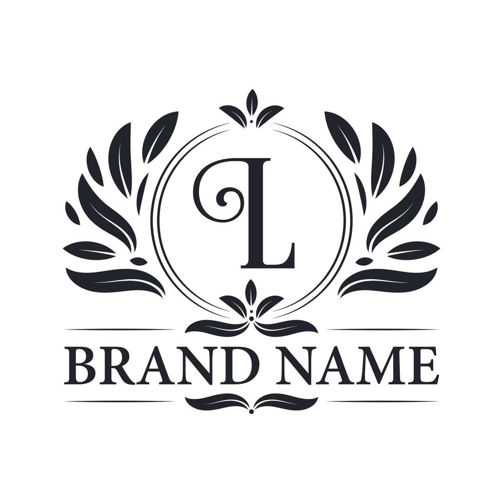 vintage luxe gouden l letter logo ontwerp. vector