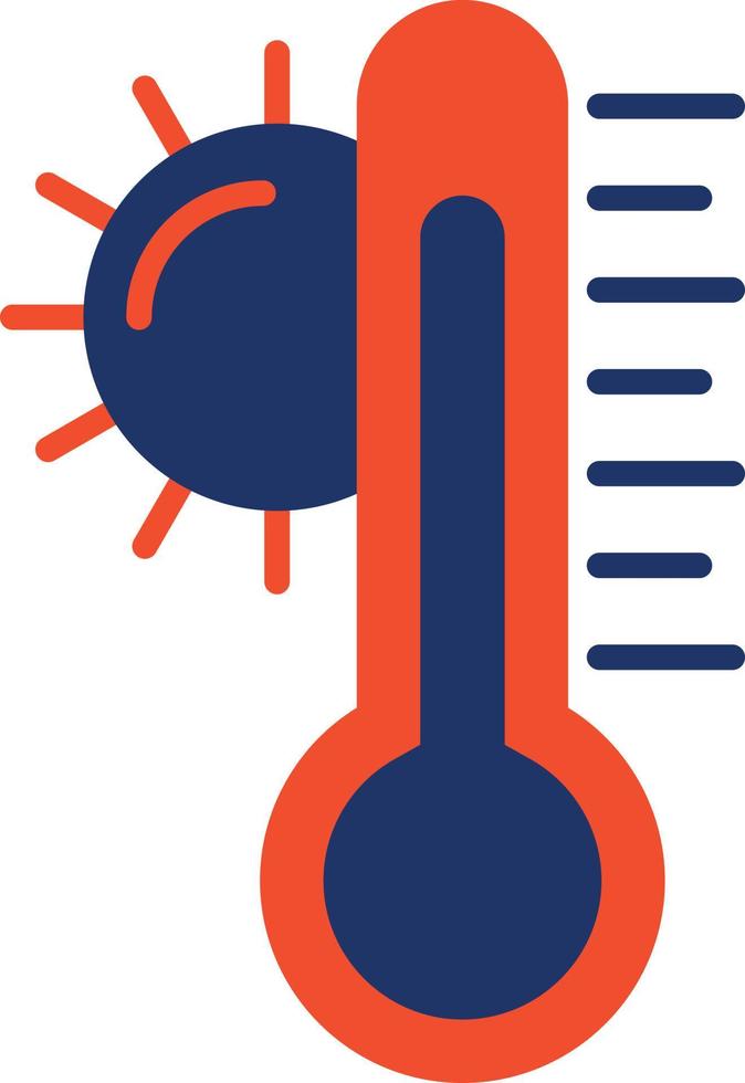 kleurpictogram hoge temperaturen vector