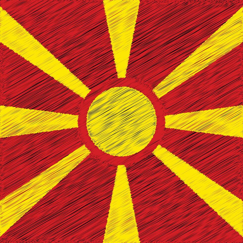 Noord-Macedonië onafhankelijkheidsdag 8 september, vlagontwerp vector