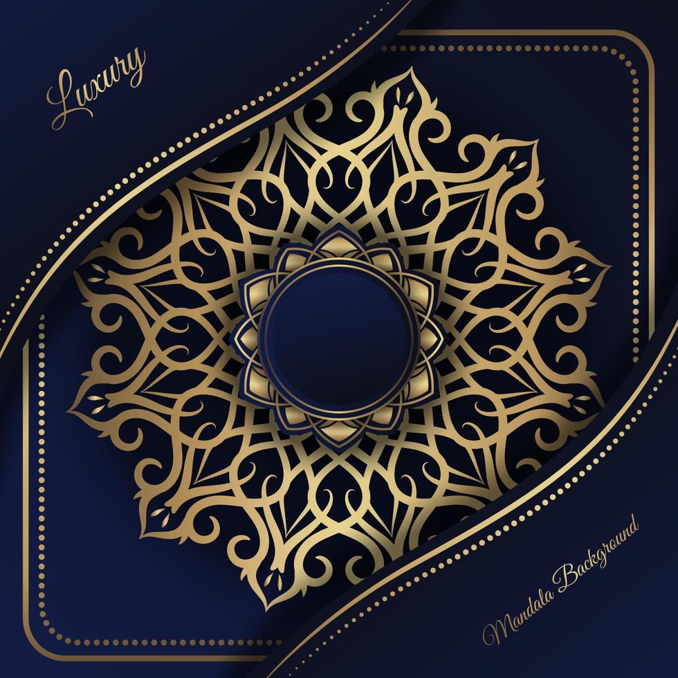 gouden mandala vintage ornament achtergrond luxe vector