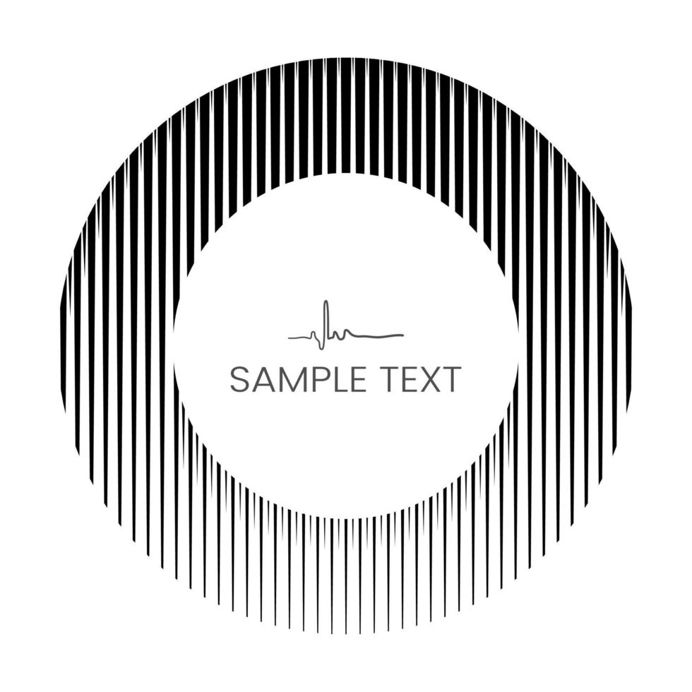 abstracte lijnen schaduwverloopontwerp in cirkel vector