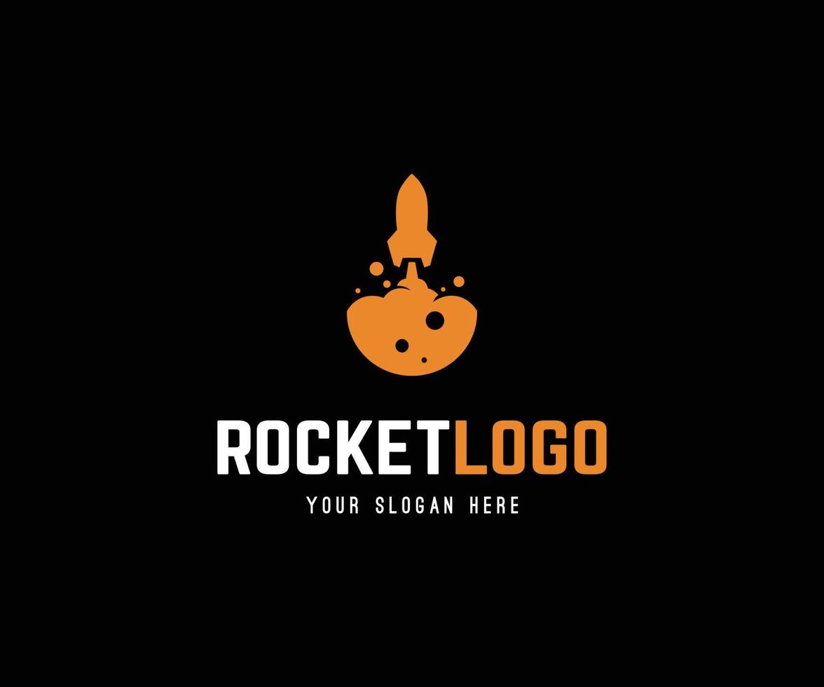 eenvoudig ontwerpsjabloon voor raketvectorlogo vector