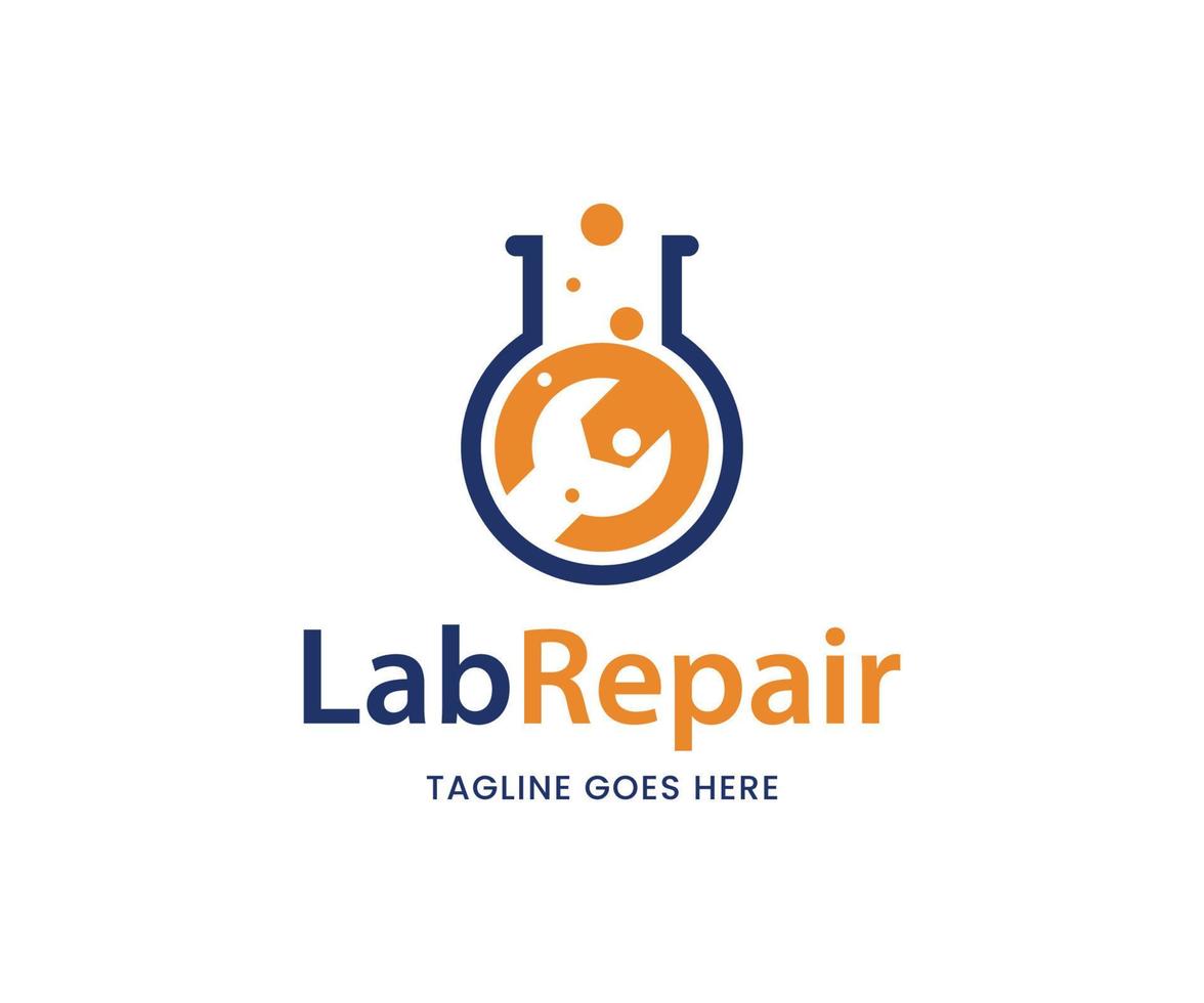 lab reparatie logo sjabloon. lab logo ontwerp vector