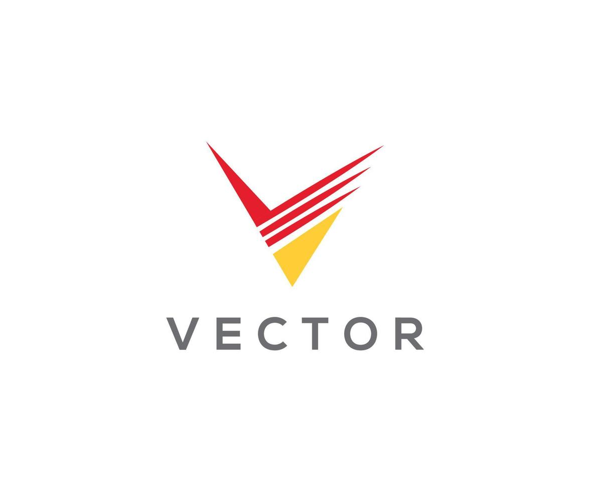 creatief letter v logo-ontwerp vector