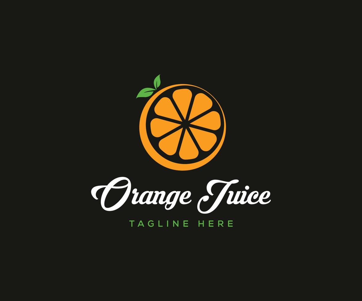 sappig oranje logo. oranje vector logo ontwerpsjabloon.