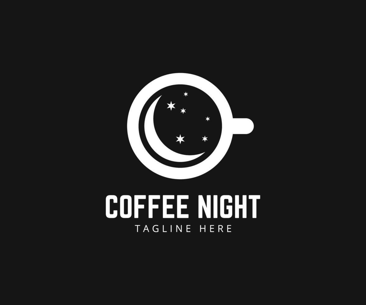 creatieve moderne koffie logo ontwerp zwarte kleuren vector