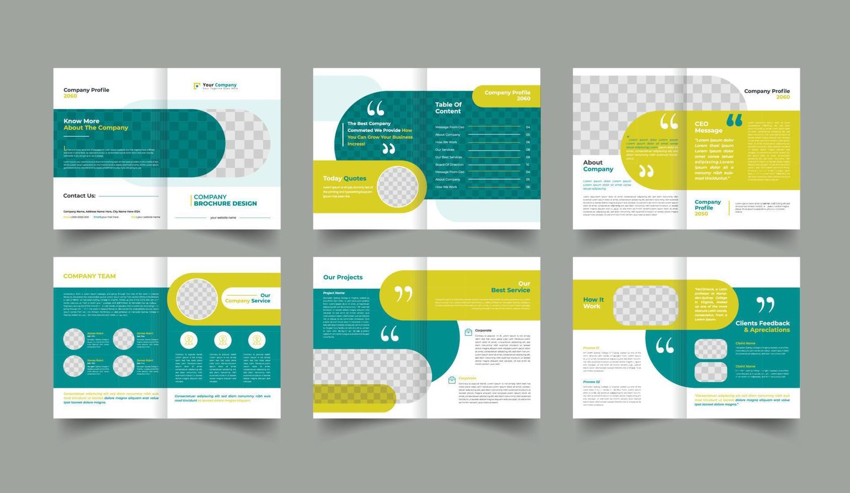 sjabloon voor creatief zakelijk voorstel of bedrijfsprofielbrochure vector