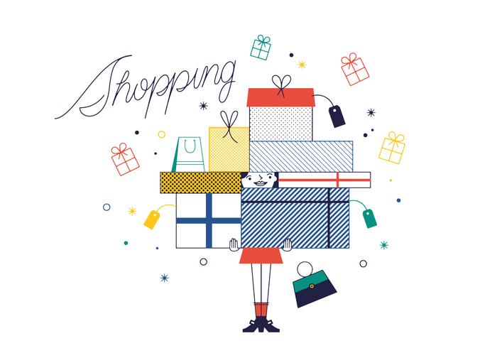 Gratis Shopping Vector