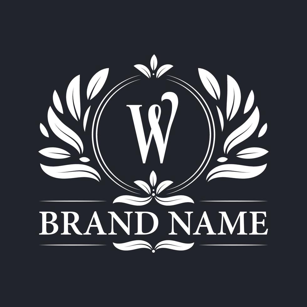 vintage luxe gouden w brief logo ontwerp. vector