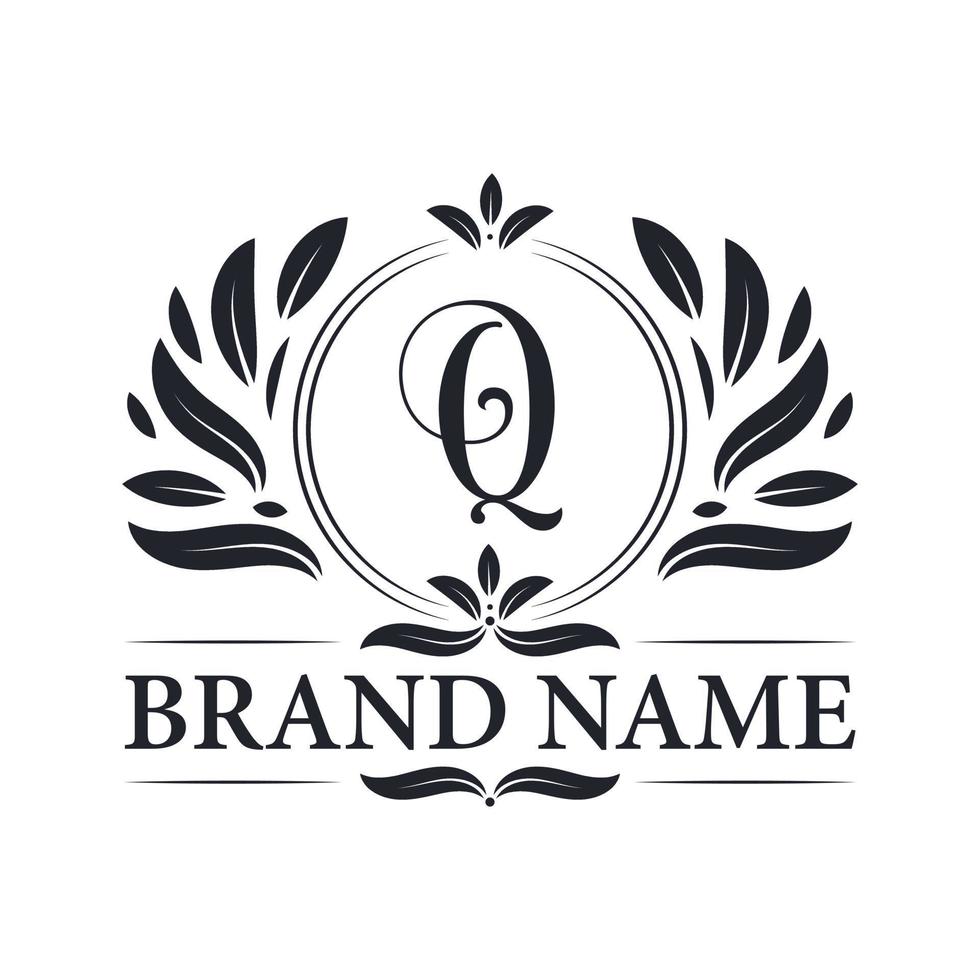 vintage luxe gouden q letter logo ontwerp. vector