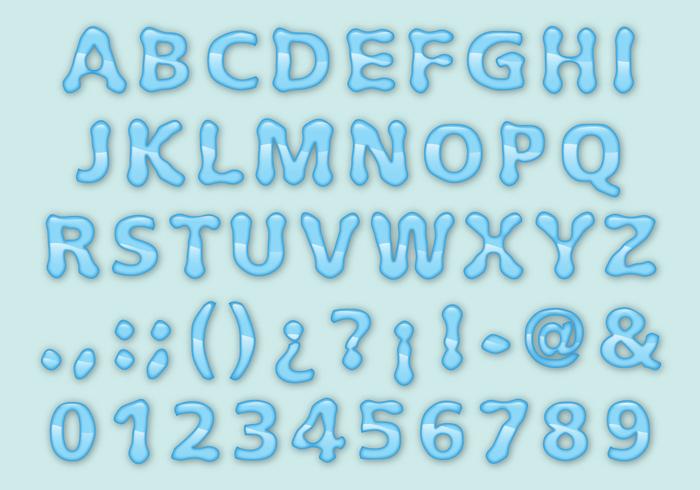 Water lettertype vector