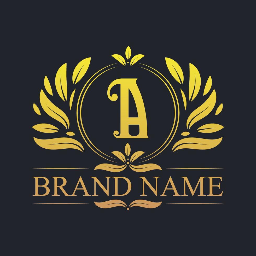 vintage luxe gouden letter logo-ontwerp. vector