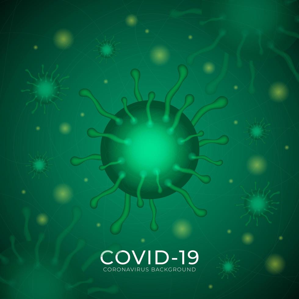 groene coronavirus achtergrond vector