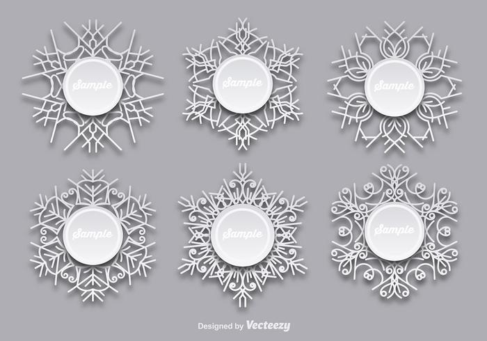 Sneeuwvlokken sjablonen vector