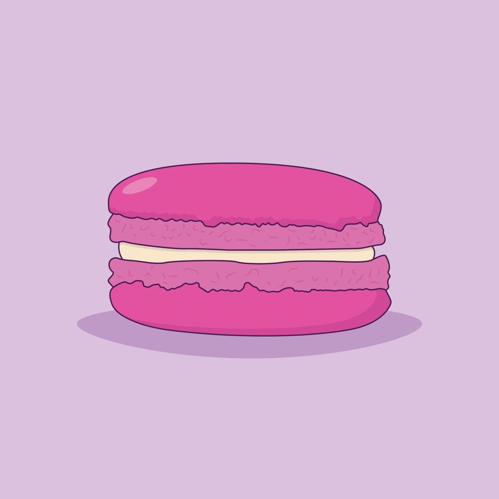 pictogram vectorillustratie macaron. koekjes vector. platte cartoonstijl geschikt voor webbestemmingspagina, banner, flyer, sticker, behang, achtergrond vector